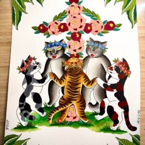 Midsummer cats limited print