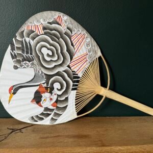 Paper fan Cat & Crane